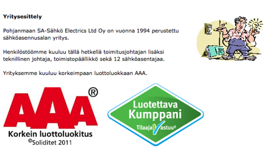SA-Sähkö Electrics Ltd Oy